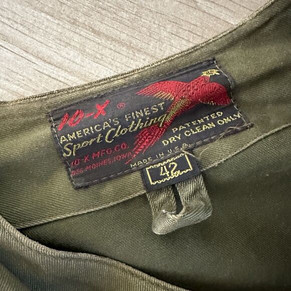 Vintage 50s 60s 10-X 10X Military Stencil Hunting Shooting Jacket Size 42 Small - Picture 7 of 10